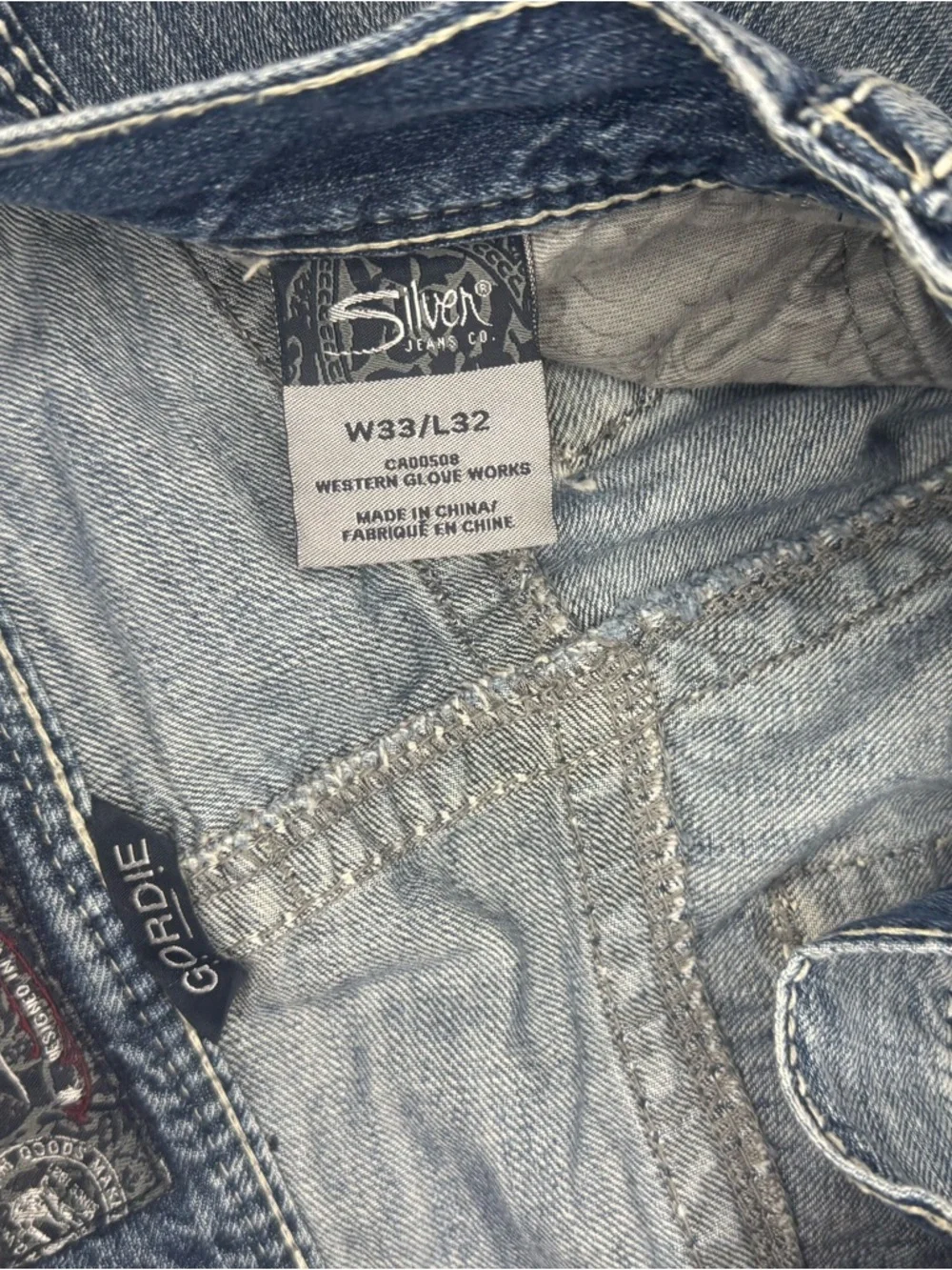 Silver Jeans Gordie Bootcut Jeans Mens 33x32 Medium Wash Stretch